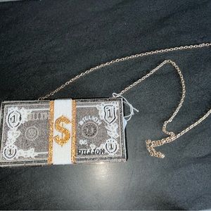 NWT Billion Dollar Beaded Clutch Handbag 💵💵💵